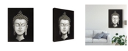 Trademark Global Naomi Mcbride Serene Buddha I White Gold Canvas Art - 37" x 49"